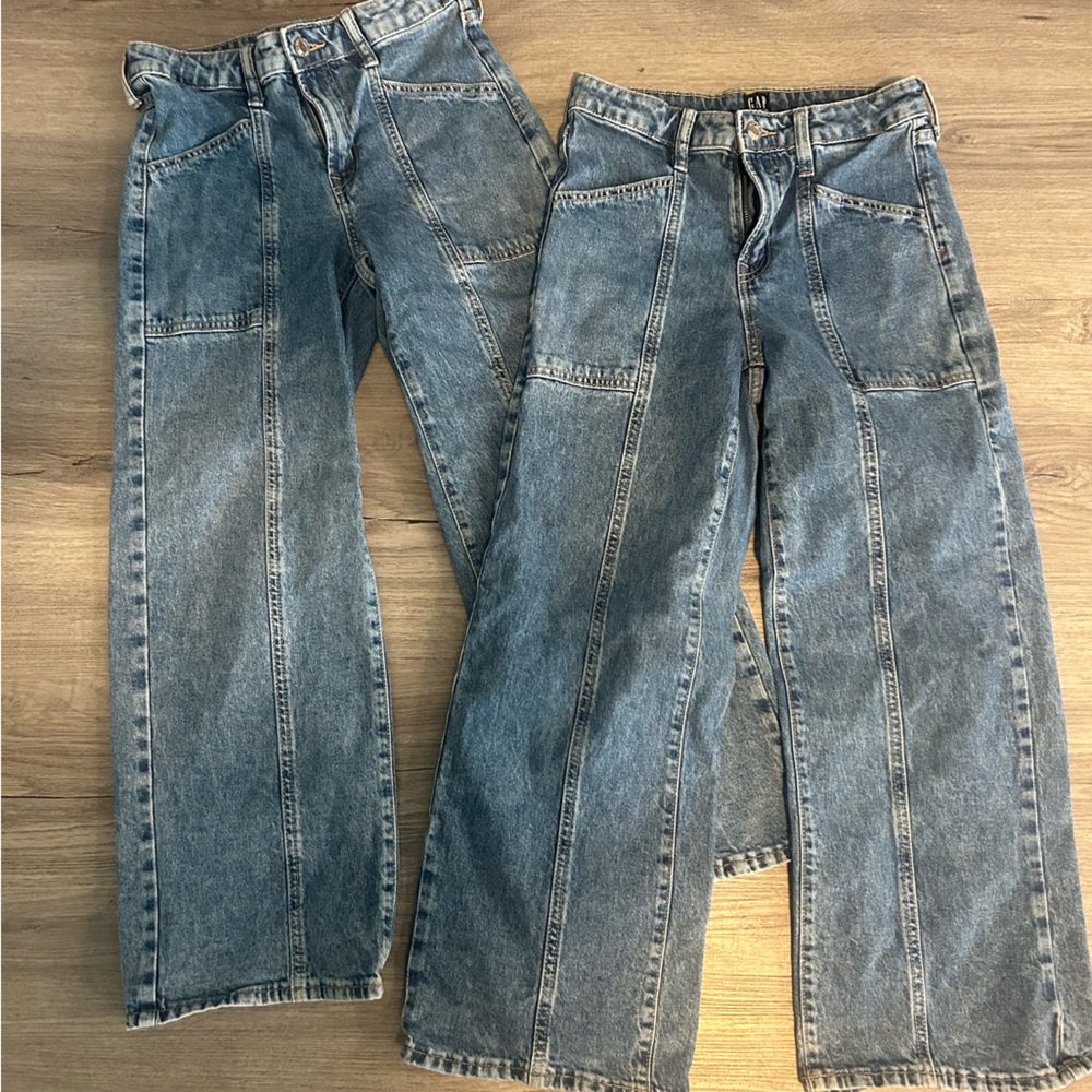 3 girls pair wide leg gap jeans size 14/16
